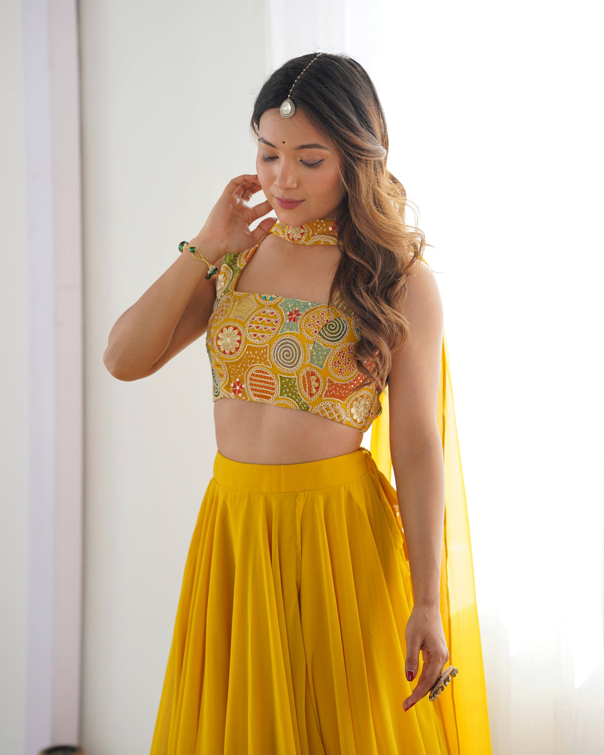 Women's Designeer Fox Georgetted Lehenga Choli Print With unstitched Blouse