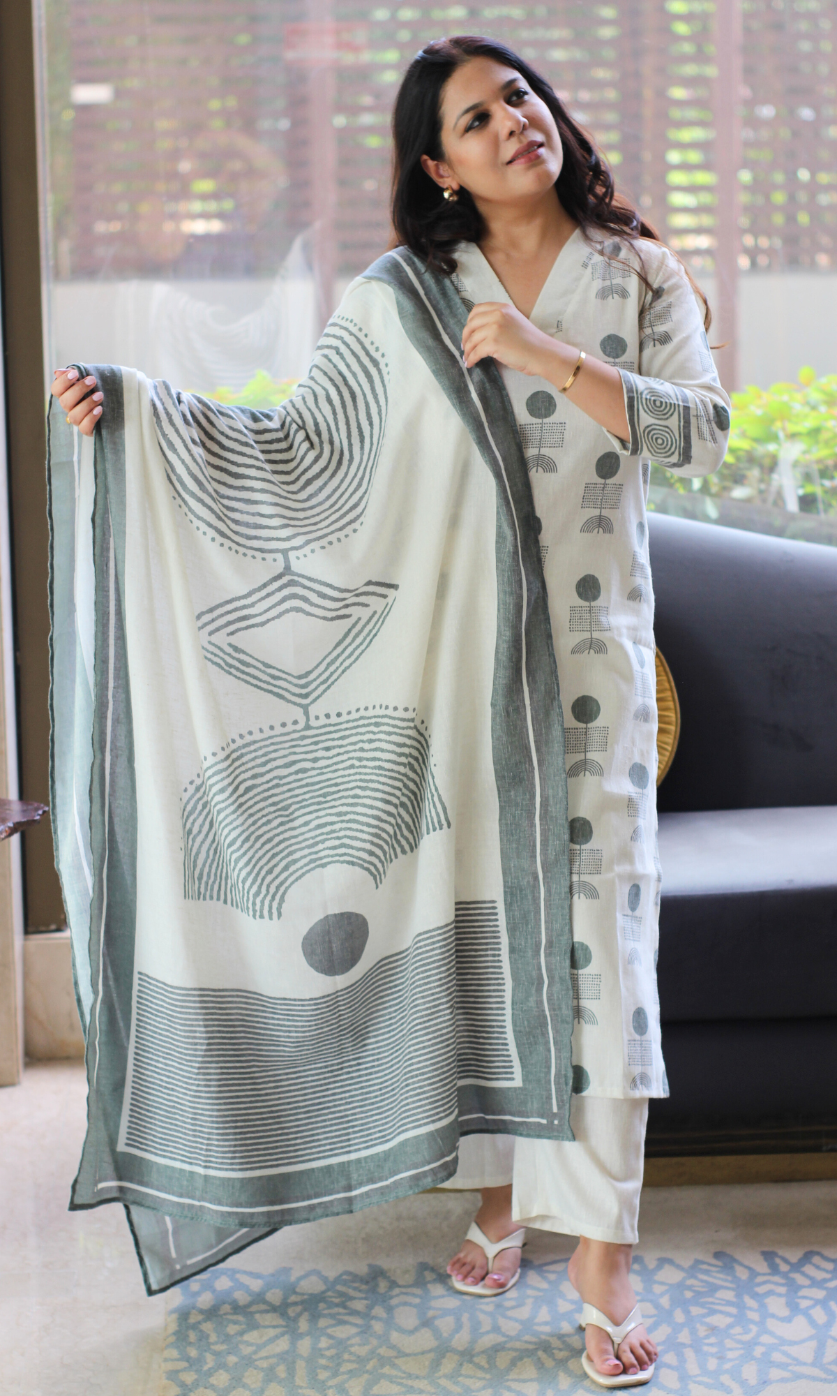 piludi Women’s Printed Kurta Pant Set with Dupatta Elegant Ethnic Wear Set for Casual & Festive Occasions